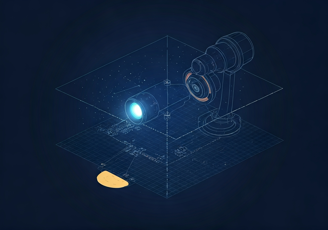 Himmels-Gimbal für Echtzeit-Deckenprojektion