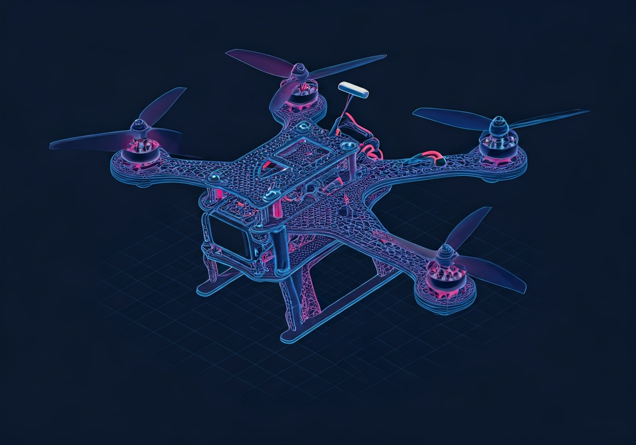 AeroPrint – Benutzerdefinierte 3D-gedruckte FPV-Drohne