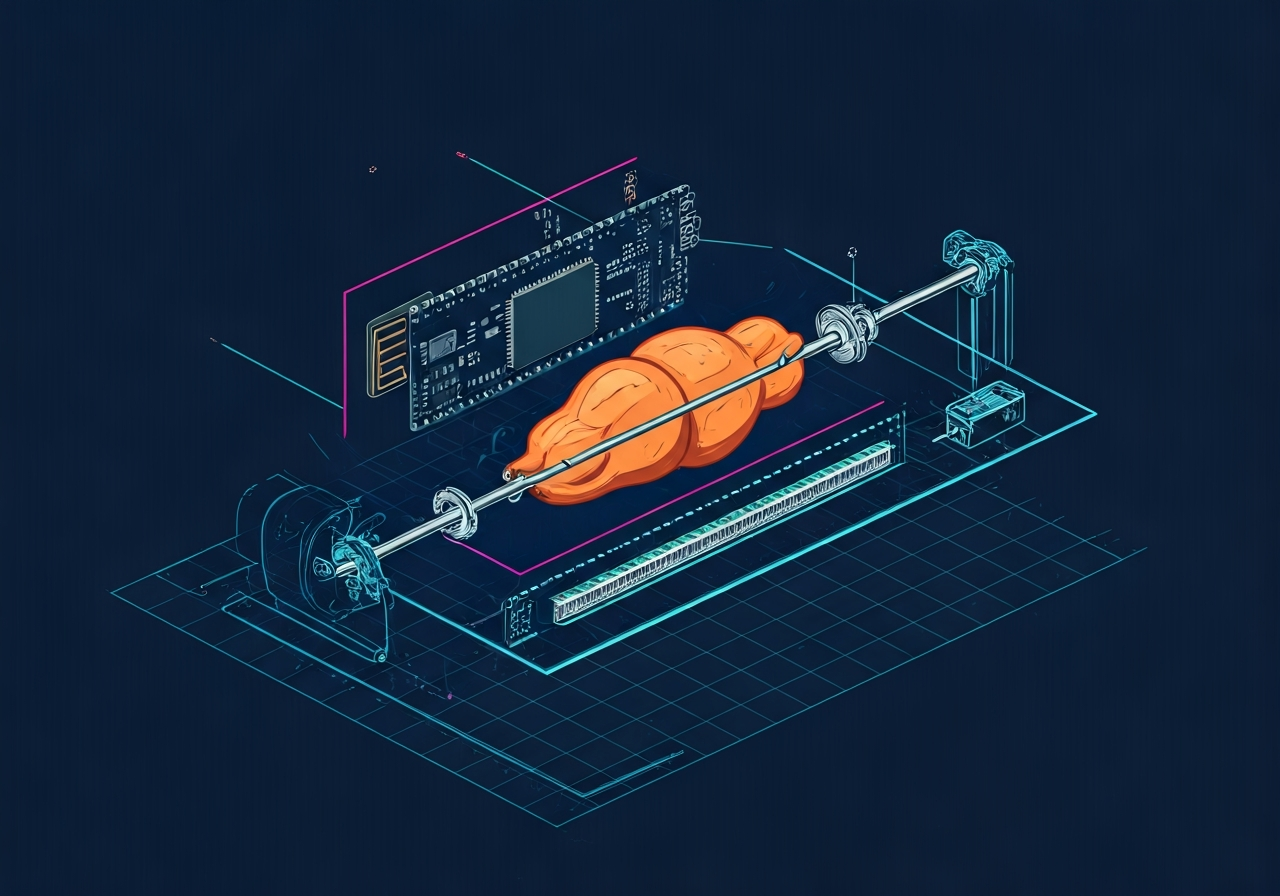 Autonome Grill-Rotisserie